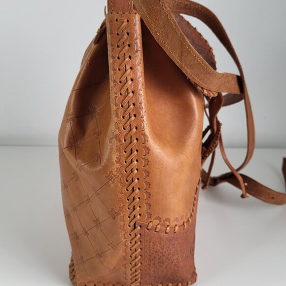 New Handmade Tooled Leather Bag Purse I Boho Western Style - Picture 5 of 10